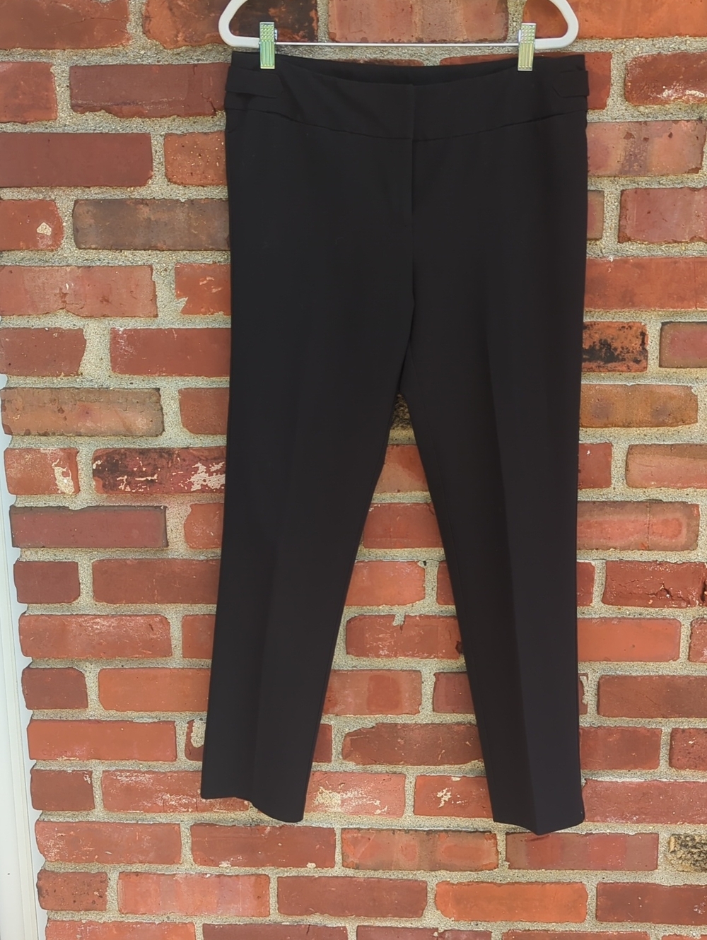 INC International Concepts Black Straight-Leg Ponte Pants Inseam 28
